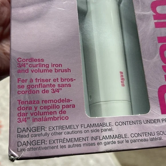 Braun Curl’n Go 3/4” Cordless Curling Iron & Brush w/Energy Cell NIP Vintage - Picture 7 of 12